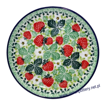 Talerz deserowy Ø15,5cm dek. U5151X Truskawki